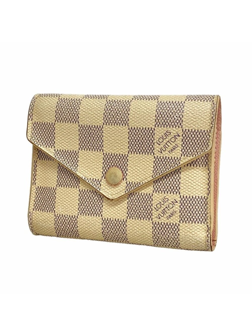 Louis Vuitton Trifold Wallet Damier Azur Portefeuille Victorine White